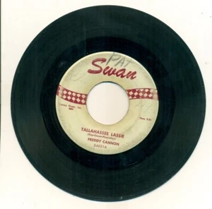 VINTAGE RECORD-45 rpm-FREDDY CANNON-TALLAHASSEE LASSIE-YOU KNOW - Imagen 1 de 2