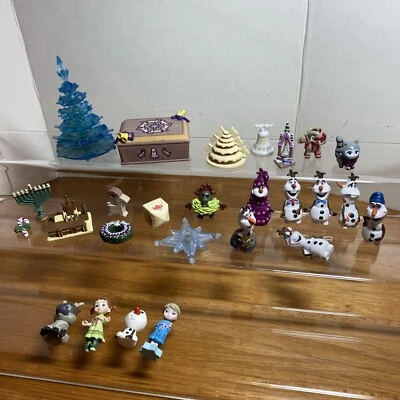 Миниатюрные Рождественские ЗАМОРОЖЕННЫЕ Фигурки Хануки Олафа Редкое Дерево Венок Менора+ - Изображение 1 из 4