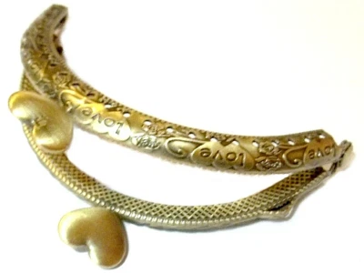 Taschenbügel Ornament bronze 8,7 x 5,7cm rund Herz Taschengriiff Taschenrahmen - Bild 1 von 2