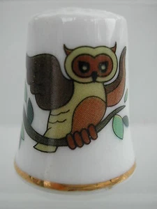 Dé à coudre de collection Thimble - LES CHOUETTES MODERNES - N° 3 - Picture 1 of 1