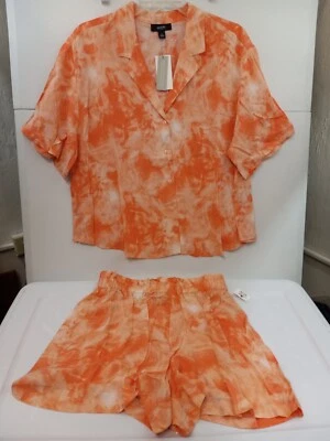Alfani Intimates Medium Cloudy Peach Summer Pajama Set NWT $49.50 Shorts/Top Foto 1 de 3