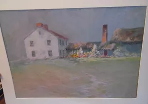 E. W. Kingsbury. waterclor gouche. Haus in Kennebunk, Maine 14 x 20 Visier. - Bild 1 von 1