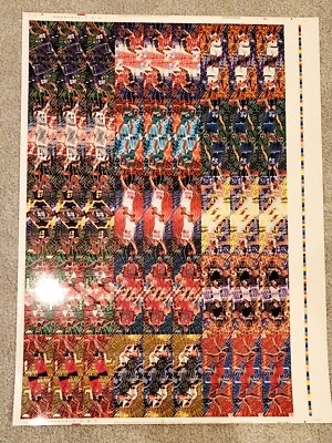 UNCUT SHEET 1996-97 Swing Shift ANFERNEE HARDAWAY SCOTTIE PIPPEN CHARLES BARKLEY - Image 1 of 2
