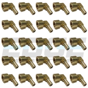 (25 PACK) 3/8 HOSE BARB ELBOW X 3/8 FEMALE NPT Brass Pipe Fitting Gas Fuel WOG - Picture 1 of 2
