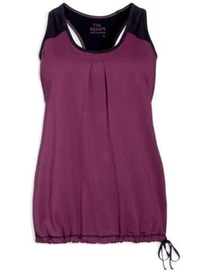 Famous Store Burgundy Layered Racer Back Sports Vest - size 10 - Picture 1 of 4