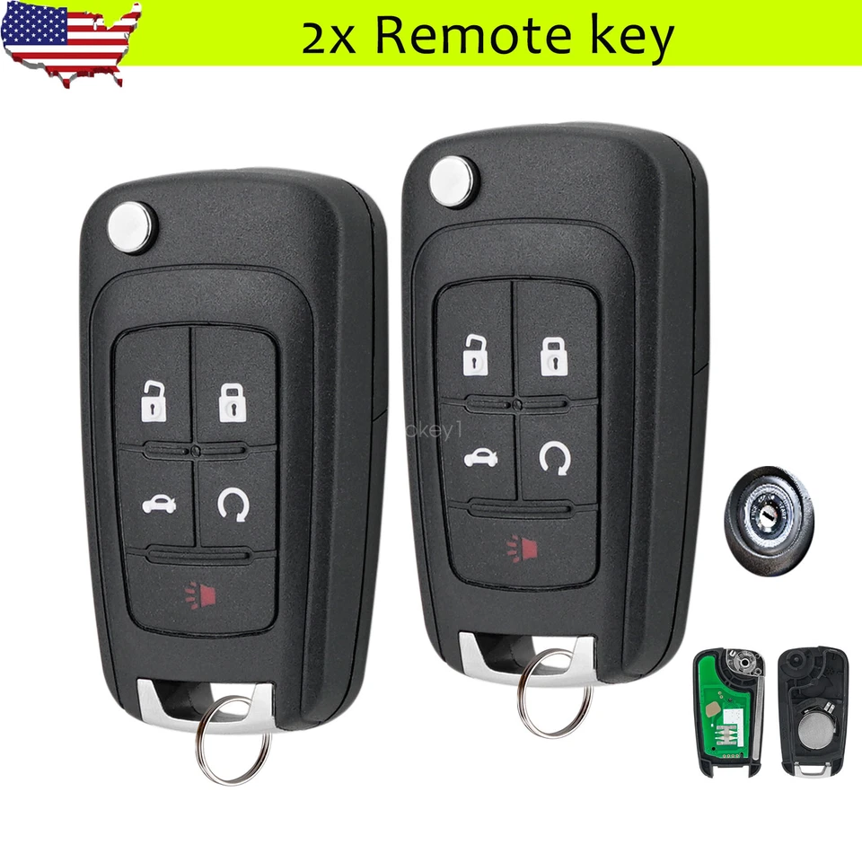 2 para Chevrolet Equinox 2010 2011 2012 2013 2014 2015 2016 2017 mando a distancia llavero Foto 1 de 4