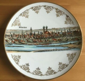 WWM - MUNCHEN / MUNICH GILT EDGED DECORATIVE PLATE - Picture 1 of 3