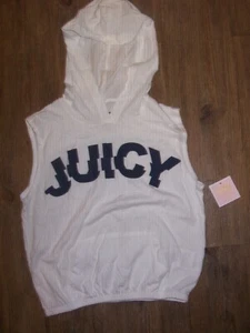 NWT Juicy Couture Black Label Girls Size 10 Cotton Sleeveless Shirt Hoodie Logo - Picture 1 of 11