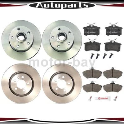 Ajuste para Volkswagen Corrado Brembo 6 peças pastilhas de freio dianteiro traseiro e rotores - Imagem 1 de 4