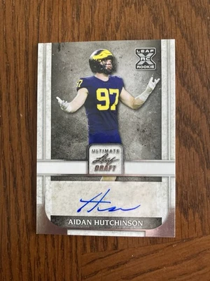 2022 Ultimate Leaf Draft Aidan Hutchinson Autograph #BA-AH1 - Image 1 of 2
