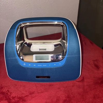 Boombox portátil Memorex MiniMove para iPod. Azul Probado Funcionamiento Incluye Cable Foto 1 de 4