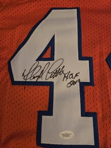 Floyd Little signed orange Pro Style jersey, JSA, #73, HOF 10 - Picture 1 of 6