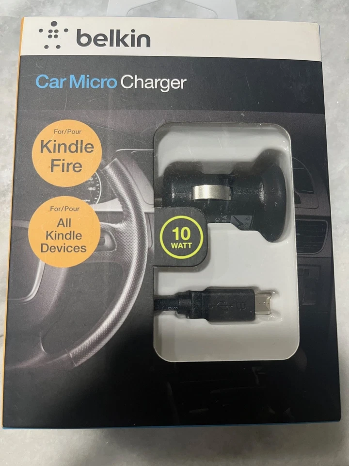 *ENVÍO GRATUITO* Cargador de Coche Belkin 10 vatios Micro USB 2.1 AMP - Negro - NUEVO Foto 1 de 2