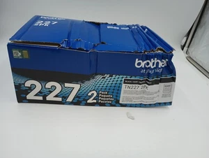 2 OPAKOWANIA ORYGINALNYCH KASET Z CZARNYM TONEREM BROTHER 227 TN227 WYSOKIEJ WYDAJNOŚCI (USZKODZONE PUDEŁKO) - Zdjęcie 1 z 7