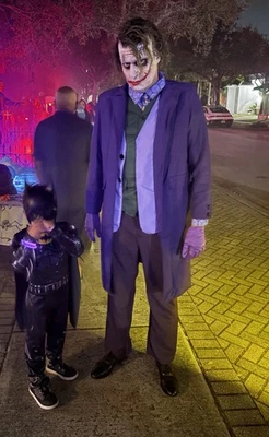 Jocker Heath Ledger Costume with Wig Adult Men's Halloween Cosplay Size L - Image 1 of 4