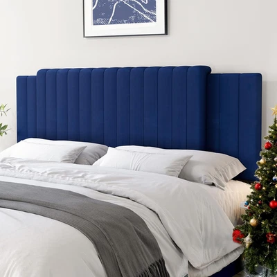 Cabecero tapizado de terciopelo acolchado, cabecero 3 en 1 para Full/Queen/King Talla B Foto 1 de 4