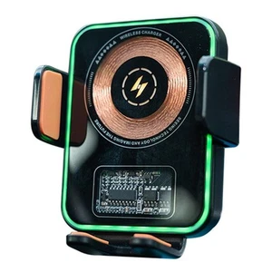 Support Voiture Chargeur Sans Fil Réglable pour iPhone avec Installation Rapide - Photo 1 sur 8