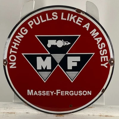 Massey Ferguson Enamel Sign - Ø 41cm (16.1") - Rare Tractor Farming Garage... - Image 1 of 4