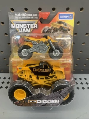 Monster Jam JCB DIGATRON грузовик и грязи велосипед мотоцикла 2 упаковки Walmart эксклюзивный - Изображение 1 из 2