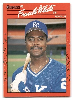 Frank White 1990 Donruss Baseball #262 Kansas City Royals - Image 1 of 2