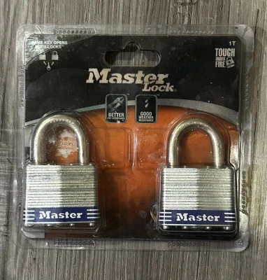 (2-Pk) Master Lock Laminated Padlock Steel 1-3/4" P65045 - Image 1 of 2