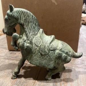 Old China Chinese Bronze Ware Dynasty Animal War Horse Statue Sculpture  - Picture 1 of 6