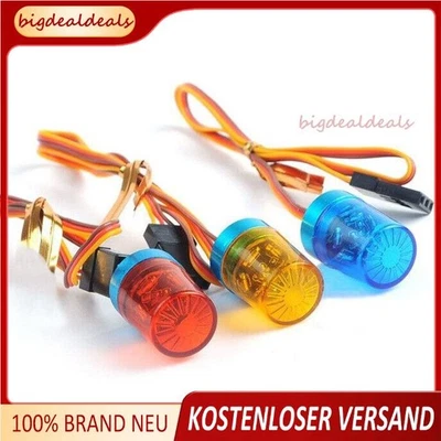LED Warnleuchte Rundumleuchte Rundumlicht Lampe 5 LED Aluhalterung RC Auto Neu - Bild 1 von 4
