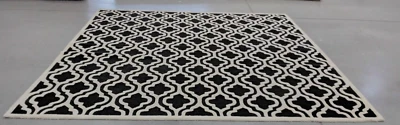 BLACK / IVORY 10' X 10' Back Stain Rug, Reduced Price 1172724197 CAM132E-10SQ - Image 1 of 4