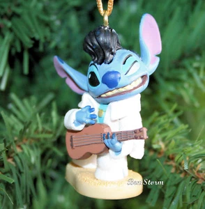 2018 Custom Disney Lilo & Stitch Elvis Christmas Ornament PVC Ukulele Guitar NEW - Picture 1 of 4