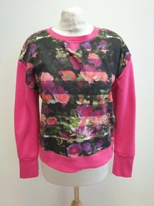 V553 GIRLS CONVERSE PINK CREW NECK SPORTS JUMPER AGE 13-15 YEARS - Picture 1 of 4