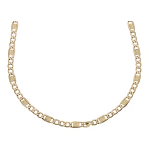 Halskette 585 14 K Gelbgold Figarokette Breite 3,75 mm, Länge 50 cm H01.6568 - Bild 1 von 1
