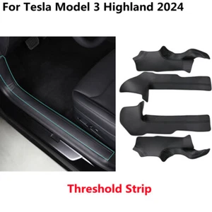 For Tesla Model3 Highland 2024 Front Rear Door Sill Pad Pedal Threshold Strip - Picture 1 of 8
