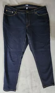 Jeans da donna Chaps 20 W blu scuro lavaggio skinny elasticizzati plus - Foto 1 di 5