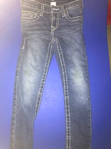 True Religion Boys size 7 World Tour Denim Jeans GUC - Picture 1 of 4