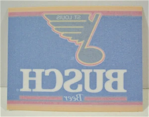 1992 NHL St Louis Blues Hockey Busch Ventana Cerveza Pegatina antigua sin usar stock - Imagen 1 de 1