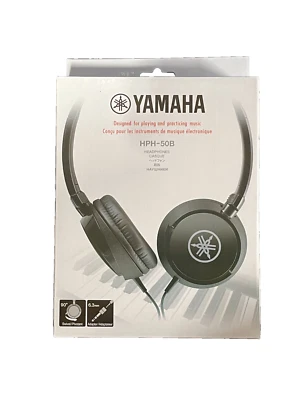 Yamaha HPH-50B Compact Closed-Back Headphones, Black - Image 1 of 3