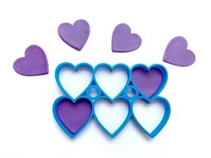 Heart Multi Cutter Sharp Edge Deep Cookie Fondant Cutters 5cm 6cm 7cm Bake tool - Picture 1 of 4