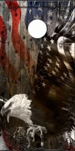 Ghost Eagle Scream Cornhole Wrap Bag Toss Skin Decal Sticker - Picture 1 of 1