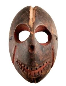 Máscara Africana Ibibio Anang Grulla Arte Tribal - 17207 - Picture 1 of 8