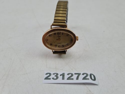 Zegarek na rękę Zegarek Ruhla 17 klejnotów Akcesoria Złota tabliczka NRD stary 3x2cm #2312720
