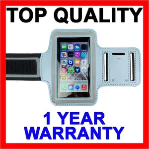 LIGHT BLUE Sports Gym Running Exercise Armband for Apple iPhone SE 5S 5C 5 4S 4 - Picture 1 of 12
