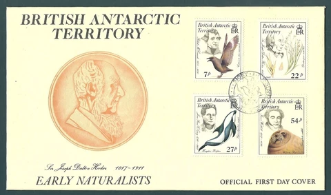 BRITISH ANTARCTIC TERRITORY 1985 First Day Cover: Early Naturalists Cover