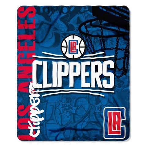 Los Angeles Clippers NBA Northwest 50"x60" Hard Knocks Fleece Throw Blanket FREE Cover