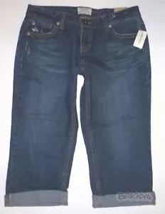 Womens AEROPOSTALE Dark Wash Low Rise Denim Jean Capris NWT #0368 - Picture 1 of 1