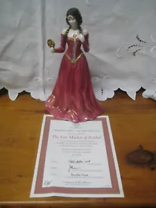 9 1/4" Royal Worcester Ltd. Ed. 'The Fair Maiden Of Astolat' Figurine With COA - Picture 1 of 5