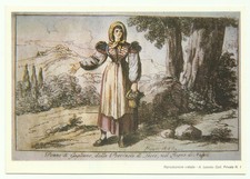 CARTOLINA A COLORI DI COSTUME DI GAGLIANO MODERNA