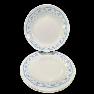Corelle MORNING BLUE Bread & Butter/Dessert Plates 6-3/4" Blue Flowers Set Of 4  - Bild 1 von 6