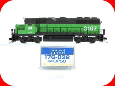 N Scale ***BURLINGTON NORTHERN** GP50 Locomotive #3107 - Kato 176-032, MTL Cplrs - Image 1 of 4
