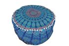 New Indian Ottoman Multicolor Round Mandala 22 Inch Pouf Cover Room Decor Pouf