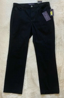 Pantalones cortos NYJD para mujer Petites 8 P negros elásticos pierna recta hechos en EE. UU. NUEVOS CON ETIQUETAS Foto 1 de 4